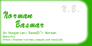 norman basmar business card